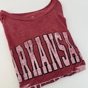 Colosseum Mens Arkansas Razorbacks Crimson Heathered T Shirt Size XL